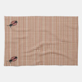 Red Country Folk Gingham Karos Handtuch (Horizontal)