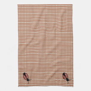 Red Country Folk Gingham Karos Handtuch