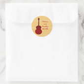 Red Country Gitarre Hochzeitsticker Runder Aufkleber (Tasche)