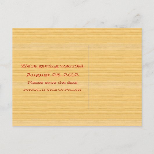 Red Country Gitarre Save the Date Postcard Ankündigungspostkarte (Rückseite)