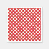 Red Country Style Gingham Pattern Serviette (Vorderseite)
