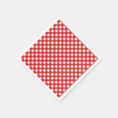 Red Country Style Gingham Pattern Serviette (Ecke)