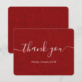 Red Country Wedding Brautparty Geburtstag Dankeskarte (Vorne/Hinten)