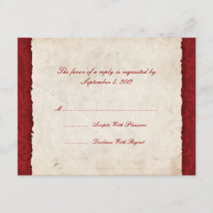 Red Country Wedding UAWG RSVP Karte
