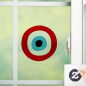 Red Course Evil Eye Patch Fensteraufkleber (Zuhause)