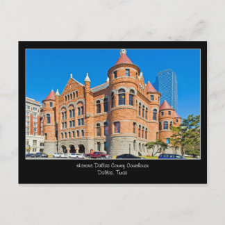 Red Courthouse Downtown Dallas Texas Postcard Postkarte