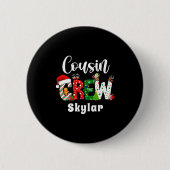 Red Cousin Crew Christmas Retro  Button (Vorderseite)