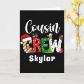 Red Cousin Crew Christmas Retro Karte (Gelbe Blume)