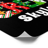 Red Cousin Crew Christmas Retro Poster (Ecke)