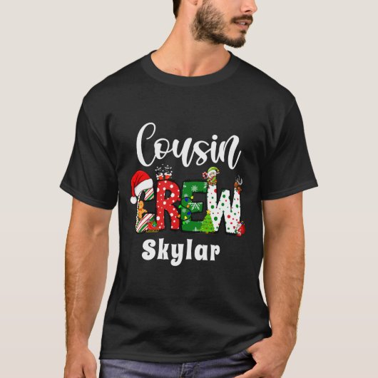 Red Cousin Crew Christmas Retro  T-Shirt (Vorderseite)