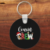 Red Cousin Crew Christmas Retro T Shirt  Schlüsselanhänger (Vorderseite)