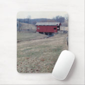 Red Covered Bridge Mousepad (Mit Mouse)