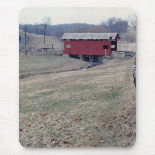 Red Covered Bridge Mousepad (Vorne)