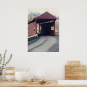 Red Covered Bridge Poster (Küche)