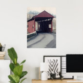 Red Covered Bridge Poster (Heimbüro)