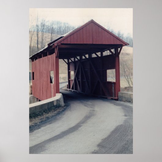 Red Covered Bridge Poster (Vorne)
