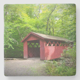 Red Covered Bridge Steinuntersetzer