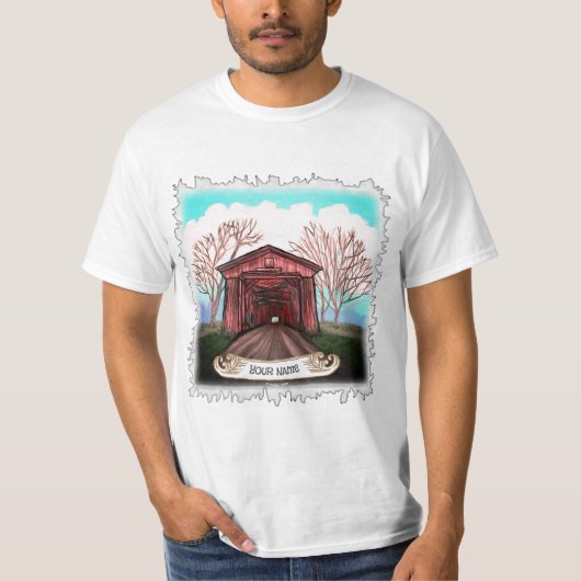 Red Covered Bridge T - Shirt (Vorderseite)