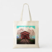 Red Covered Bridge Tote Bag Tragetasche (Rückseite)