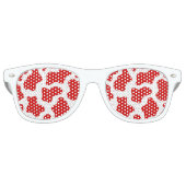 Red Cow Pattern Moderner Junggeselinnen-Abschied Partybrille (Vorderseite)
