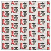 Red Cowboy Boot Abschluss Stoff (Muster)