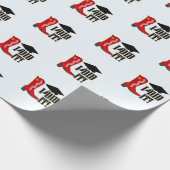 Red Cowboy Boot Grad Cap und Diploma Abschluss Geschenkpapier (Ecke)