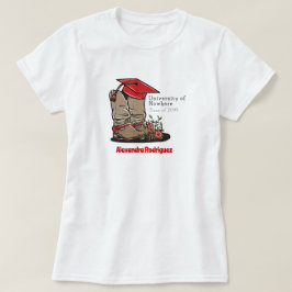 Red Cowboy Boot Graduation Cap & Blume T - Shirt