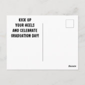 Red Cowboy Boots Abschluss Postkarte (Rückseite)