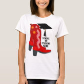 Red Cowboy Boots Abschluss T-Shirt (Vorderseite)