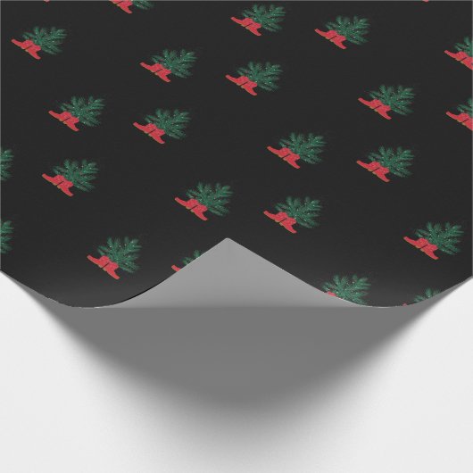 Red Cowboy Boots and Spruce Geschenkpapier (Ecke)