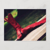 Red Cowboy Boots Postkarte (Vorderseite)