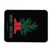 Red Cowboy Boots und Spruce Frohe Weihnachten Magnet (Horizontal)
