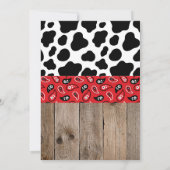 Red Cowboy Rodeo Einladung zum Geburtstag (Rückseite)