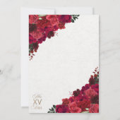 Red Cowgirl Ranchero Western Quinceanera Einladung (Rückseite)