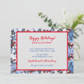 Red Crab Apple Berries in Snow New Zuhause Card Einladung (Stehend Vorderseite)