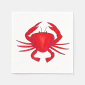Red Crab Baltimore Maryland Crabs Beach Napkins Serviette (Vorderseite)