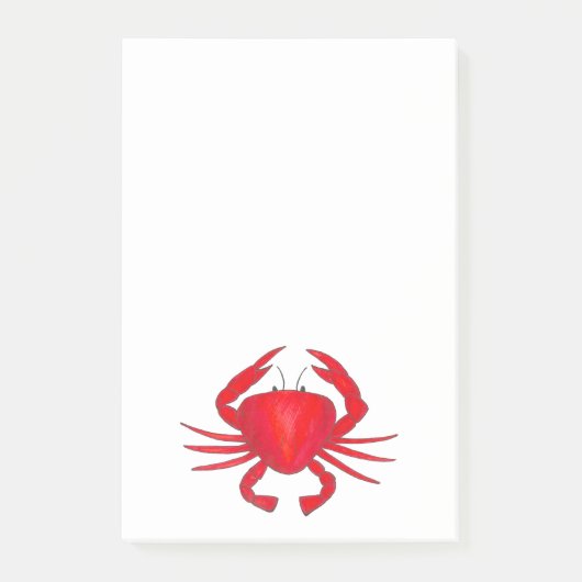 Red Crab Baltimore Maryland Crabs Beach Post-it Klebezettel (Vorderseite)