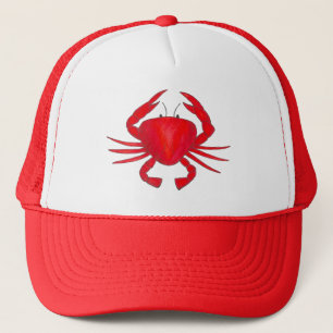 Red Crab Baltimore Maryland Crabs Seafood Feinschm Truckerkappe