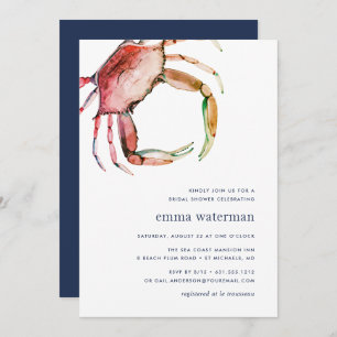 Red Crab Bridal Dusche Einladung