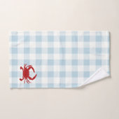 Red Crab Check Gingham Pattern Bath Towel Set (Handtuch)