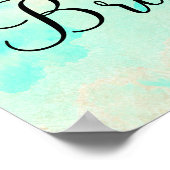 Red Crab Elegante Beach Verlobung Poster Banner (Ecke)