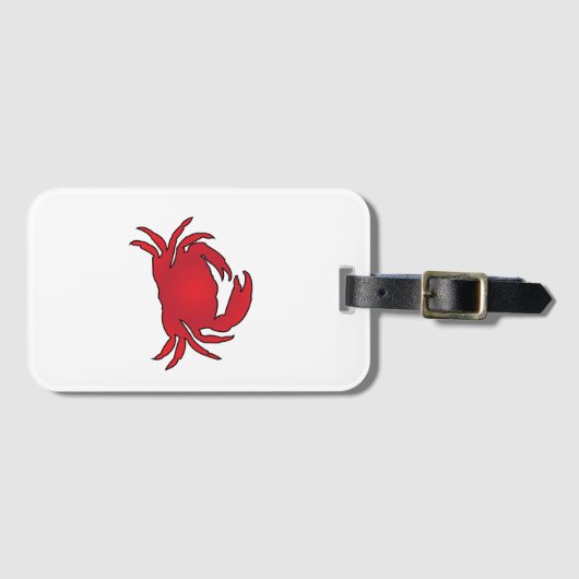 Red Crab Gepäckanhänger (Vorderseite (Horizontal))