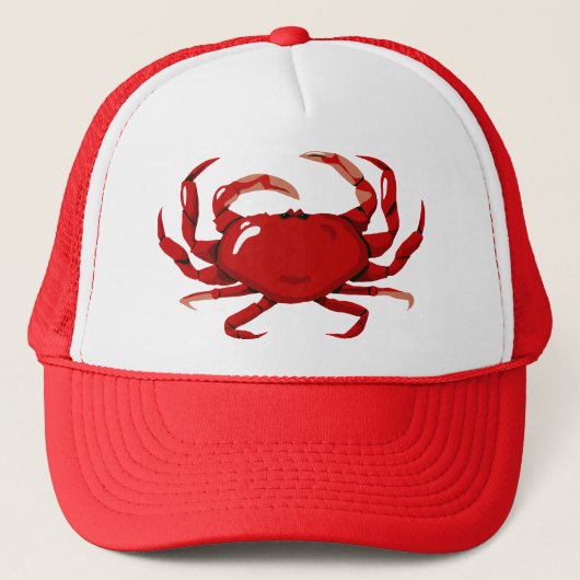 Red Crab Hat Truckerkappe (Vorderseite)