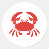 Red Crab Logo Runder Aufkleber (Vorderseite)