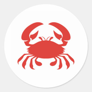 Red Crab Logo Runder Aufkleber