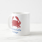 Red Crab mit Namen Nautical Coastal Beach Kaffeetasse (Vorderseite Links)