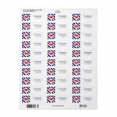 Red Crab Nautic Birthday Address Label (Vorne)