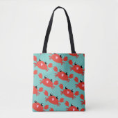 Red Crab Nautical Summer Beach Tasche (Vorderseite)