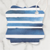 Red Crab Navy Blue Stripes Nautic Vielen Dank Geschenkanhänger (Rückseite)