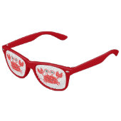 Red Crab Niedlich Beach Vacation Partybrille (Schrägansicht)